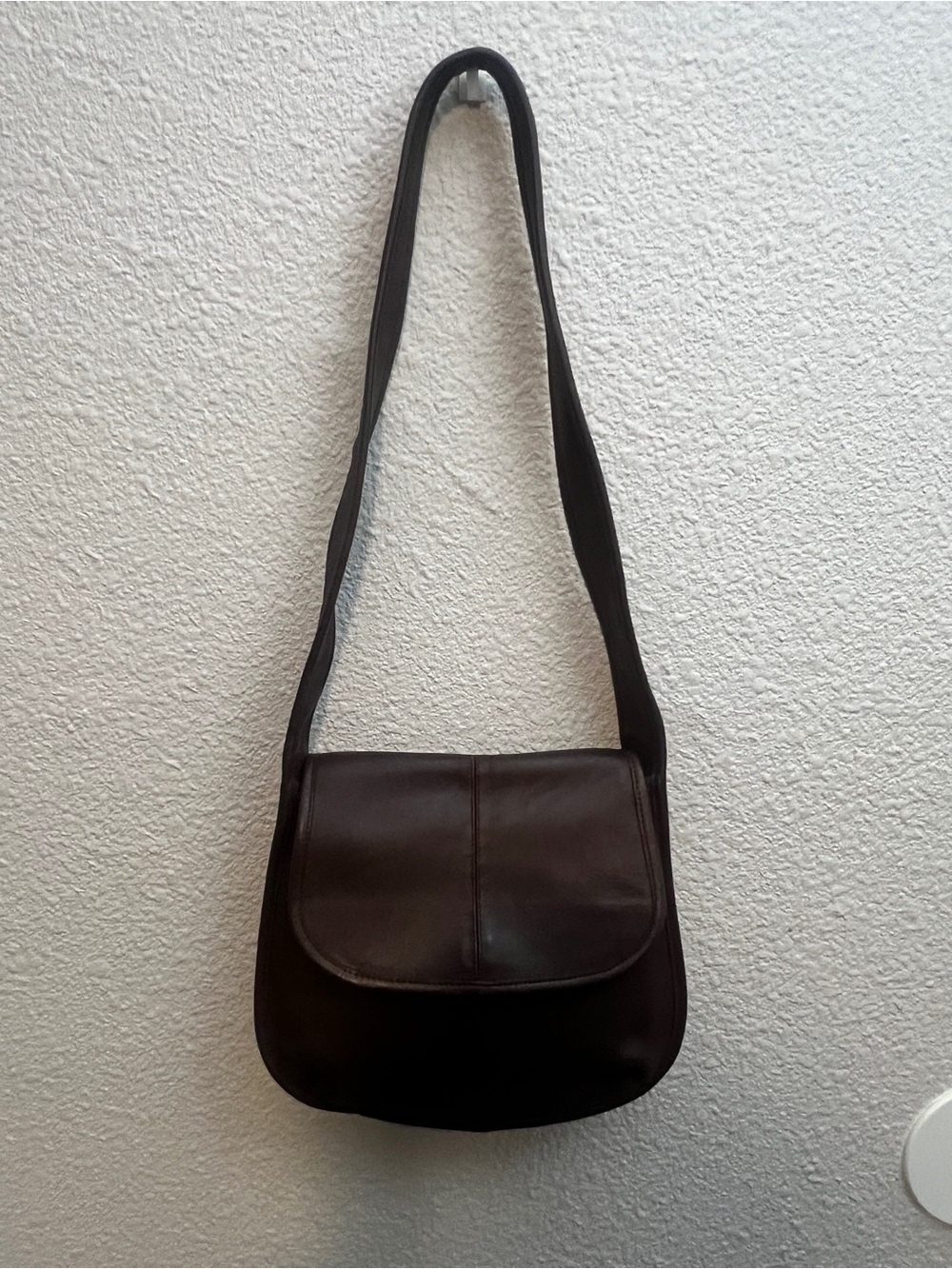 Vintage Coach Ergo Small Flap Shoulder Bag 9034 Brown Leather USA Y2K